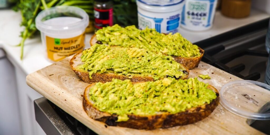 Healthy Toast with Avocado, Healthy Breakfast for Type 2 Diabetes