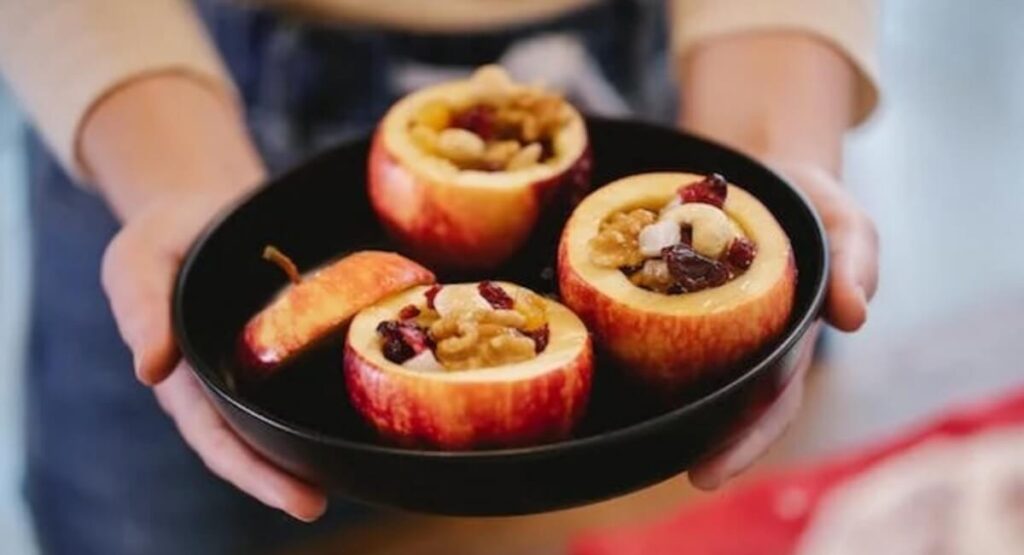 Baked Apple Healthy Breakfast for Type 2 Diabetes